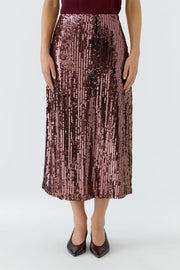 Oui Sequin Skirt Bramble Berry