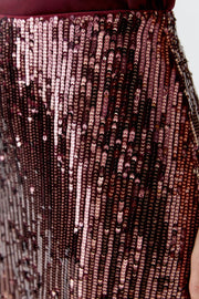 Oui Sequin Skirt Bramble Berry