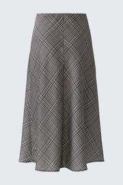 Oui Check Midi Skirt