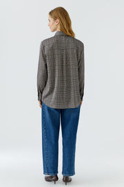 Oui Bow Check Blouse