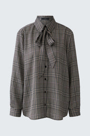Oui Bow Check Blouse