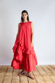 Psophia Flare Red Dress