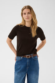 Part Two Natanya Knit Top Brown