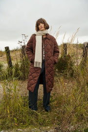 Part Two Carine Quilted Coat Brown