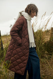 Part Two Carine Quilted Coat Brown