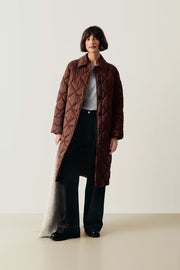Part Two Carine Quilted Coat Brown