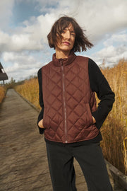 Part Two Carlota Quilted Gilet Brown