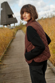 Part Two Carlota Quilted Gilet Brown