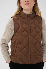 Part Two Carlota Quilted Gilet Brown