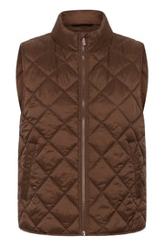 Part Two Carlota Quilted Gilet Brown