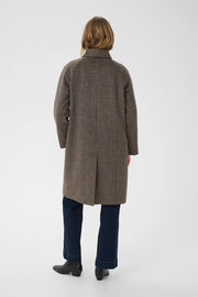 Part Two Catherin Coat Small Check Brown