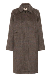 Part Two Catherin Coat Small Check Brown