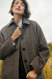 Part Two Catherin Coat Small Check Brown