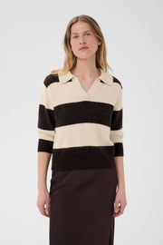 Part Two Charlott Striped Sweater Whitecap/Grey