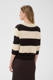 Part Two Charlott Striped Sweater Whitecap/Grey
