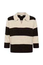 Part Two Charlott Striped Sweater Whitecap/Grey