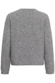 Part Two Chanilla Vneck Sweater Grey Melange