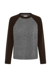 Part Two Cleo Knit Sweater Grey/Brown