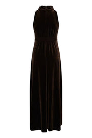 Part Two Dicle Velvet Long Dress Dark Brown