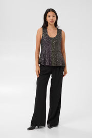 Part Two Diine Top Dark Grey