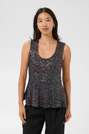 Part Two Diine Top Dark Grey