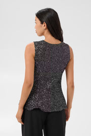 Part Two Diine Top Dark Grey