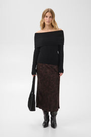 Part Two Candice Skirt Brown Gradient Flower