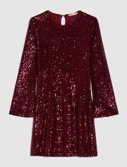 Pennyblack Gioioso Sequin Dress Burgundy