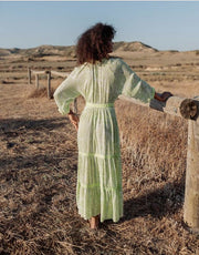 Piti Cuiti Sahara Neon Dress Lime Print