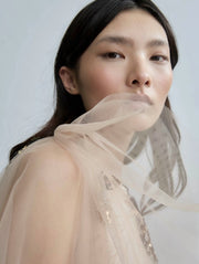 Psophia Dress With Gold Embroidery