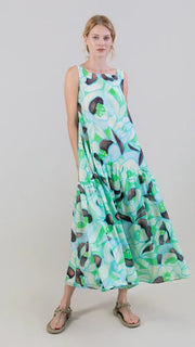 Psophia Abstract Print Dress Mint