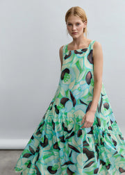 Psophia Abstract Print Dress Mint