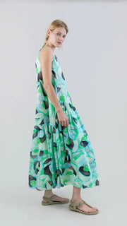 Psophia Abstract Print Dress Mint