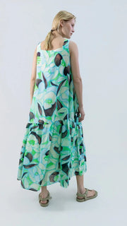 Psophia Abstract Print Dress Mint