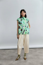 Psophia Blouse Abstract Print Mint