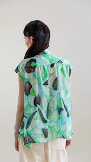 Psophia Blouse Abstract Print Mint