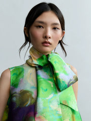 Psophia Dress Abstract Print Green MLT