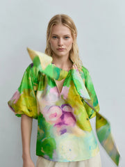 Psophia Blouse Green MLT