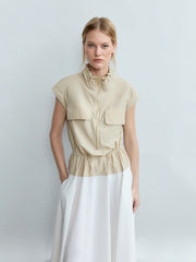 Psophia Two Tone Dress Sand & White