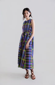Psophia Retro Prism Dress Chocolate MLT