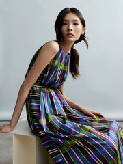 Psophia Retro Prism Dress Chocolate MLT