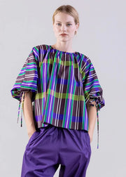 Psophia Retro Prism Blouse Chocolate MLT