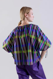 Psophia Retro Prism Blouse Chocolate MLT