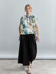 Psophia Black Wide Leg Culotte