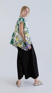 Psophia Black Wide Leg Culotte