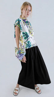 Psophia Black Wide Leg Culotte