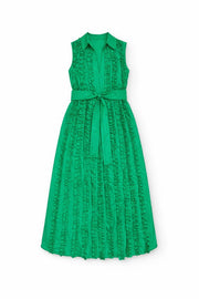 Psophia Dress With Ruffle Detail Green