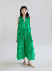 Psophia Dress With Ruffle Detail Green