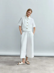 Psophia Palazzo Pants White