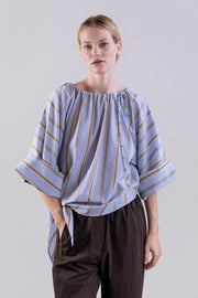 Psophia Striped Blouse Light Blue